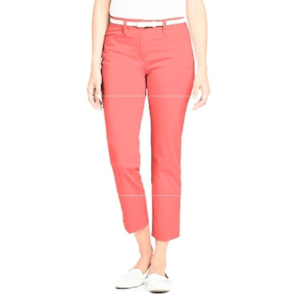 NWT Lands End Stretch Chino - Coral